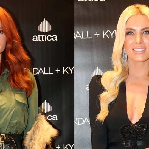 Η Έβελυν Καζαντζόγλου με κοστούμι που έχει φορέσει και η Κατερίνα Καινούργιου