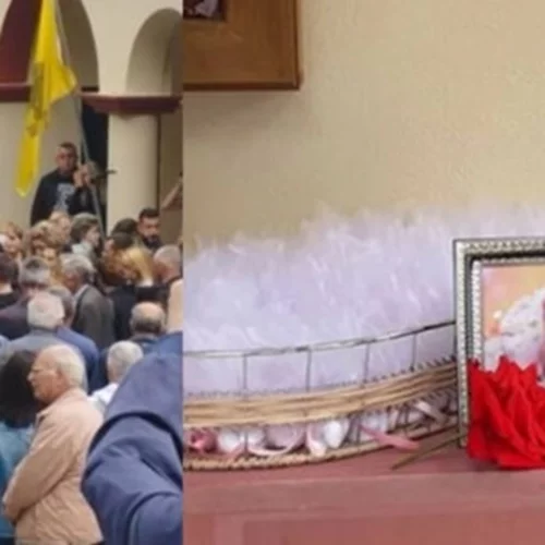 Έγινε η κηδεία του 5,5 μηνών βρέφους στην Άρτα | Κατέρρευσε μέσα στην εκκλησία ο τραγικός πατέρας (εικόνες - βίντεο)