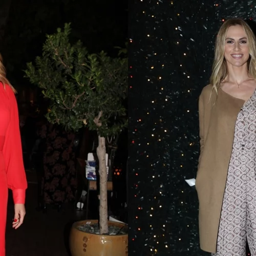 Η Ντορέττα Παπαδημητρίου και η Τατιάνα Στεφανίδου με το ίδιο φόρεμα στην πιο κομψή απόχρωση της σεζόν