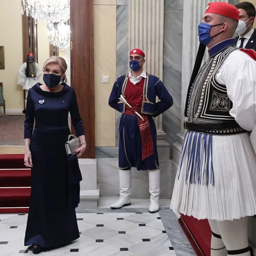 Μαριάννα Βαρδινογιάννη | Η εμφάνισή της στο Προεδρικό Μέγαρο με δημιουργία Celia Kritharioti