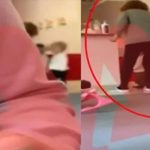 Θεσσαλονίκη | Βίντεο-ντοκουμέντο - Η στιγμή που η βρεφονηπιοκόμος χαστουκίζει ένα παιδί και το τραβάει με μανία