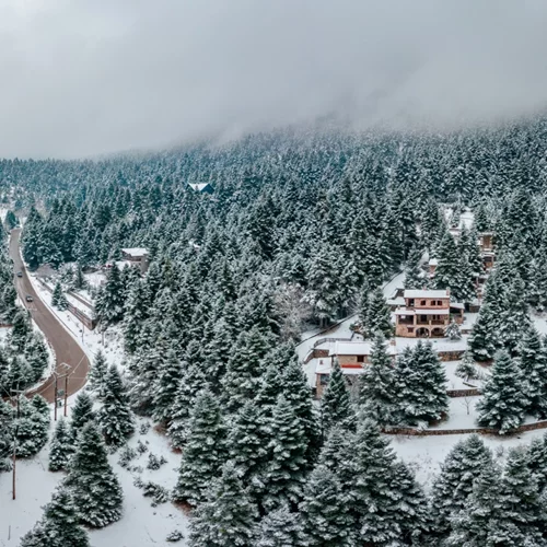 Εκτίμηση του meteo του Αστεροσκοπείου για το ύψος χιονιού που θα πέσει σε Αττική, Ανατολική Στερεά και Εύβοια έως το βράδυ της Δευτέρας