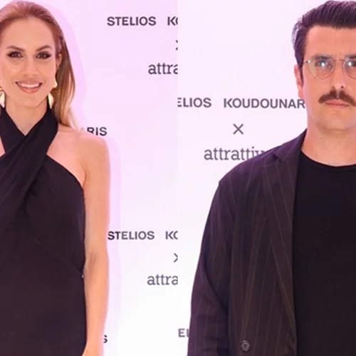 Ντορέττα Παπαδημητρίου & Γιώργος Γεροντιδάκης στην πρώτη κοινή, δημόσια εμφάνιση με total black looks