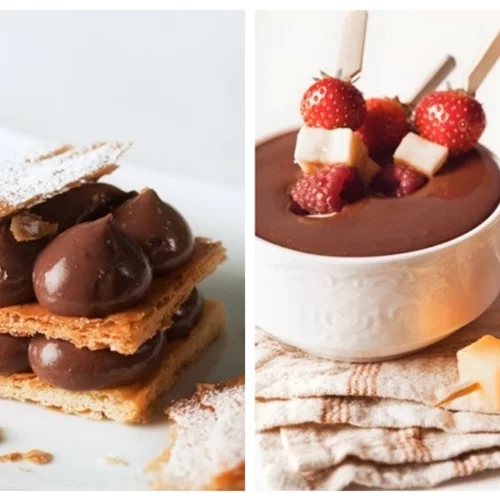 Μιλφέιγ, κορμός πραλίνας και Fondue Σοκολάτας | Τα επιδόρπια του πασχαλινού τραπεζιού