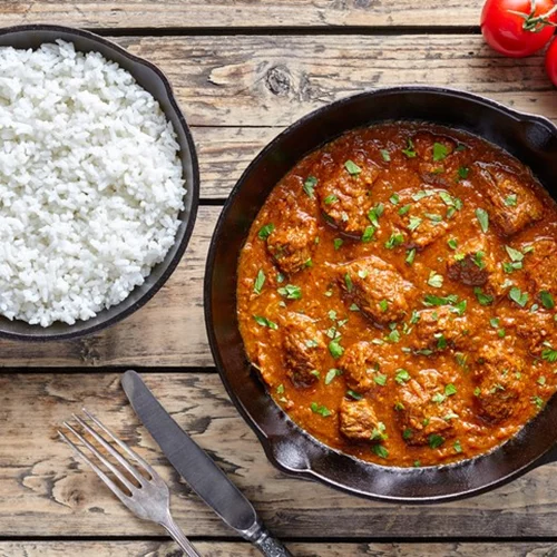 Συνταγή για μοσχάρι κοκκινιστό με ρύζι