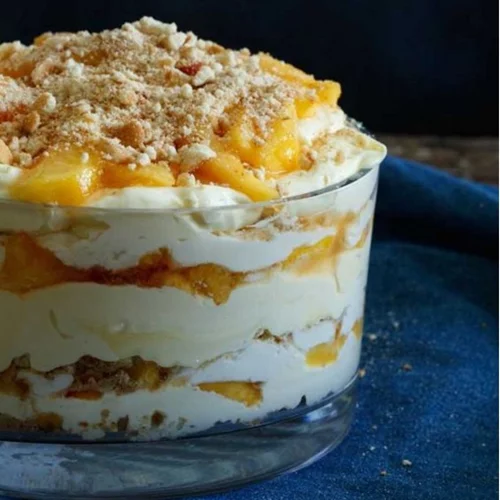 Υπέροχο trifle με ροδάκινο