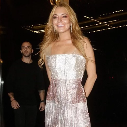 Η Lindsay Lohan με Celia Kritharioti Haute Couture