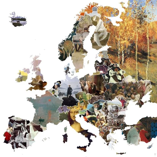 Ο χάρτης της Ευρώπης με τα 44 πιο εμβληματικά έργα τέχνης κάθε χώρας