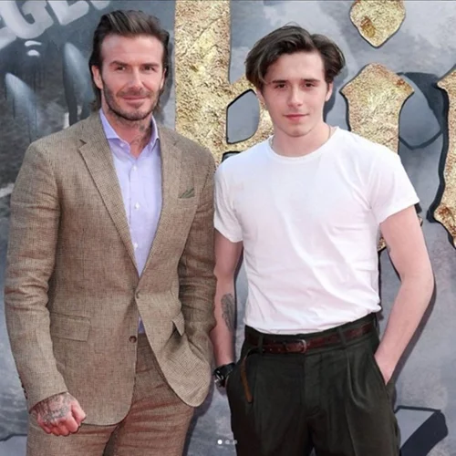 David Beckham: Με το γιο του στην επίσημη πρεμιέρα του “King Arthur”