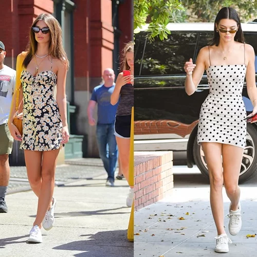 Φόρεμα με sneakers | 7 outfits που είδαμε στους celebrities