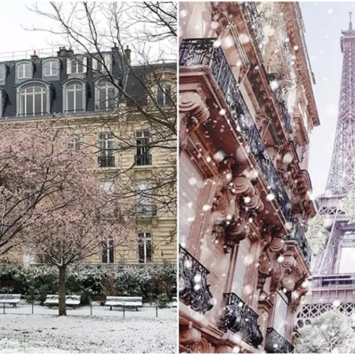 Το Παρίσι στα λευκά | Εικόνες από το μαγευτικό σκηνικό