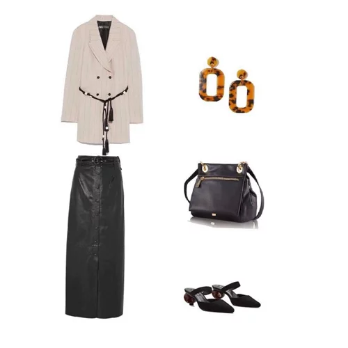 Πώς να φορέσω τη μακριά δερμάτινη φούστα;