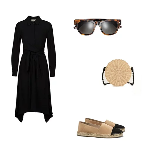 Πώς να φορέσω το μαύρο shirt dress;