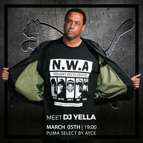 Ο dj Yella στο κατάστημα PUMA στο Κολωνάκι