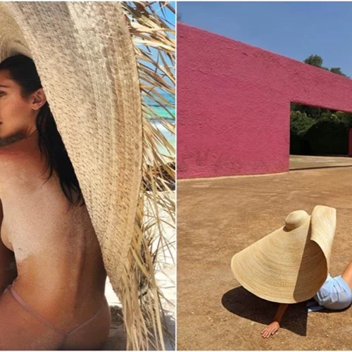 10 celebrities και Influencers που πόζαραν φορώντας μόνο το iconic ψάθινο καπέλο