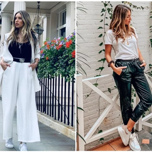 Πώς να συνδυάσω τα λευκά sneakers το Φθινόπωρο; 7 ιδέες από την Αθηνά Οικονομάκου