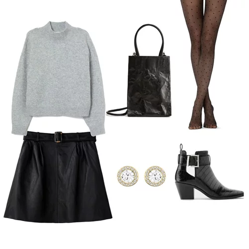 Πώς να φορέσω τη δερμάτινη φούστα στο γραφείο;