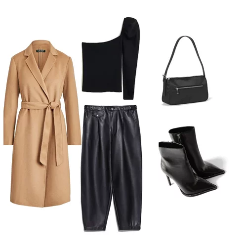 Πώς να φορέσω το δερμάτινο slouchy παντελόνι;