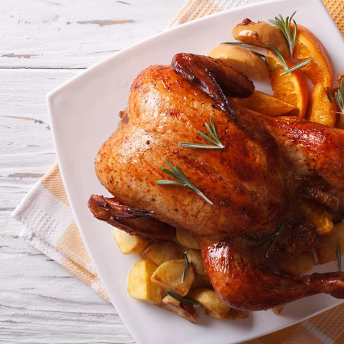 Κοτόπουλο φούρνου με πατάτες, πορτοκάλι και δεντρολίβανο | Η κλασική νόστιμη επιλογή για όλη την οικογένεια