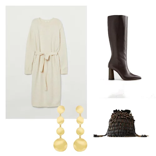 Πώς να φορέσω το πλεκτό φόρεμα στη βραδινή μου έξοδο