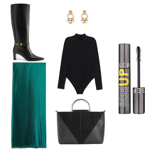 Πώς να φορέσω την πλισέ φούστα το χειμώνα;