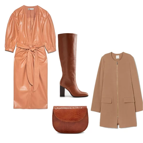 Πώς να φορέσω το χρωματιστό δερμάτινο φόρεμα;