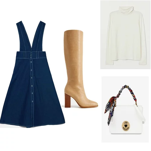 Πώς θα φορέσω το τζιν φόρεμα-σαλοπέτα;