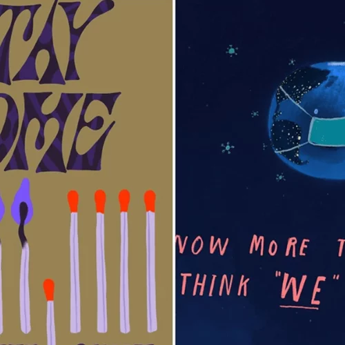 Γραφίστες και καλλιτέχνες στέλνουν το δικό τους μήνυμα για τον κορωνοϊό