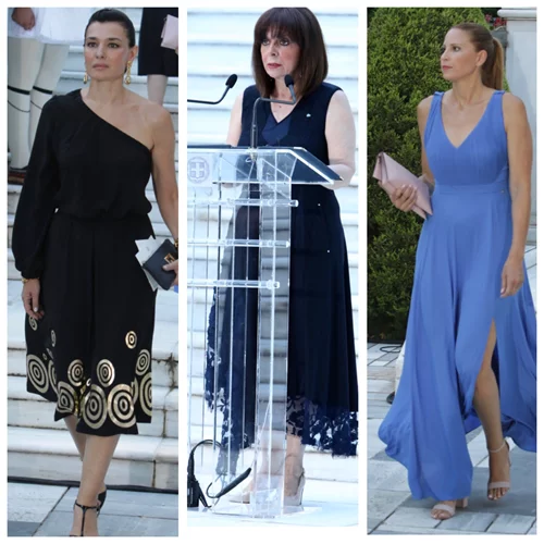 Δεξίωση στο Προεδρικό Μέγαρο για την αποκατάσταση της Δημοκρατίας | Οι ενδυματολογικές επιλογές των κυριών