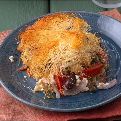 Χωριάτικη σαλάτα - κανταΐφι