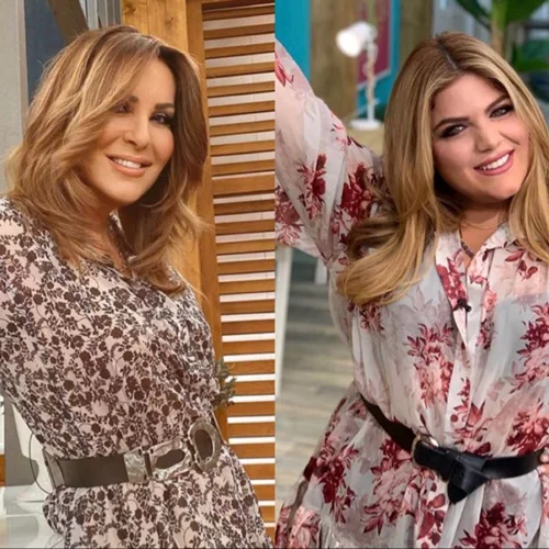 Με το ίδιο φόρεμα η Ναταλία Γερμανού και η Δανάη Μπάρκα | Τα σχόλια της Έλενας Γαλίφα και της Μαρίας Καλάβρια