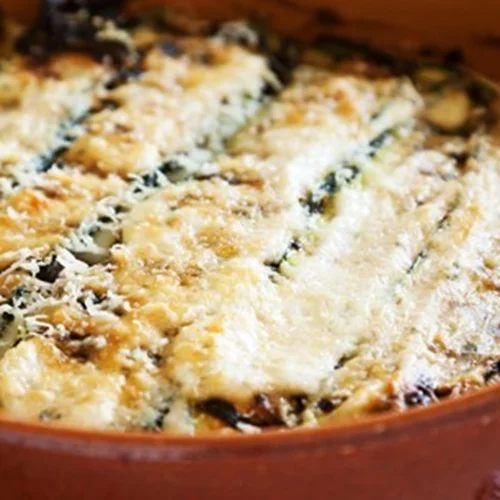 Κολοκυθάκια με μανούρι και λεμόνι