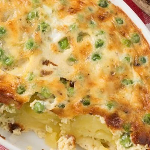 Frittata με πατάτες και λαχανικά