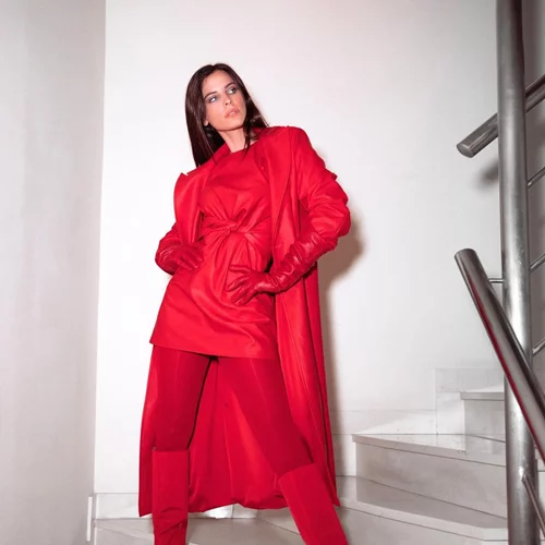 Χριστίνα Μπόμπα | Η total red εμφάνιση στο Instagram