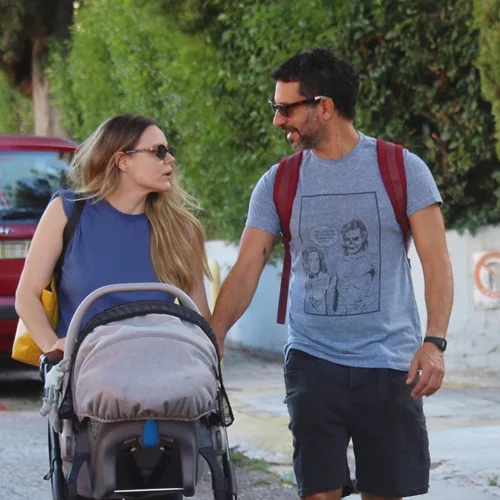 Γεωργία Αβασκαντήρα | Με casual look σε έξοδο με τον Γιώργο Χρανιώτη και τον γιο τους