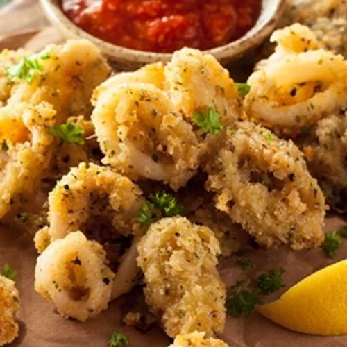 Καλαμαράκια στη λαδόκολλα