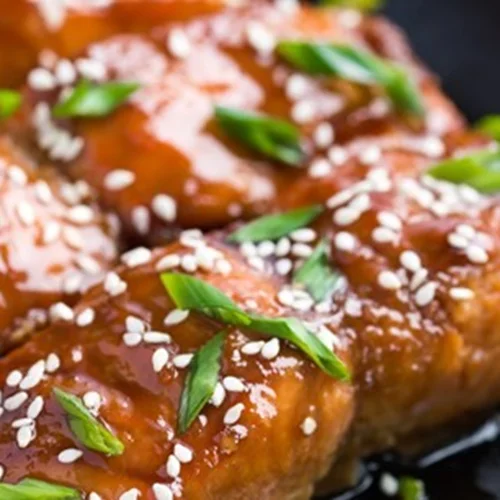 Σολομός με γλάσο τσίλι