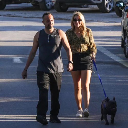 Κωνσταντίνα Σπυροπούλου | Γυμναστική στη φύση με τον Βασίλη Σταθοκωστόπουλο (pics,vid)