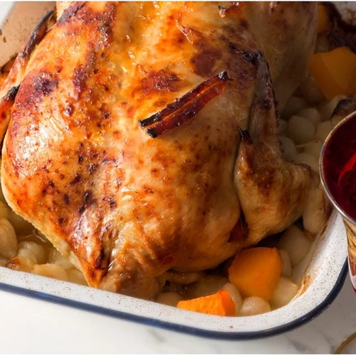 Κοτόπουλο στο φούρνο με γλάσο μουστάρδας