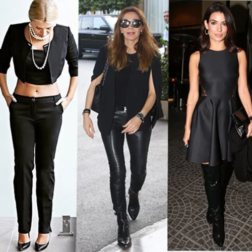 Total black: Οι επώνυμες Ελληνίδες επιλέγουν το μαύρο χρώμα