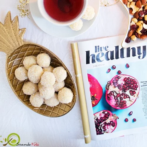 Ωμοφαγικοί κουραμπιέδες με καρύδα χωρίς γλουτένη και vegan