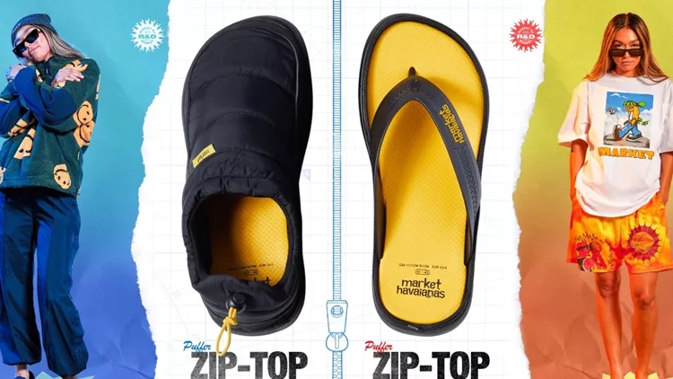 Τα brands Havaianas & Market παρουσιάζουν το Zip Top | Το πρώτο 2 σε 1 Puffer flip flop