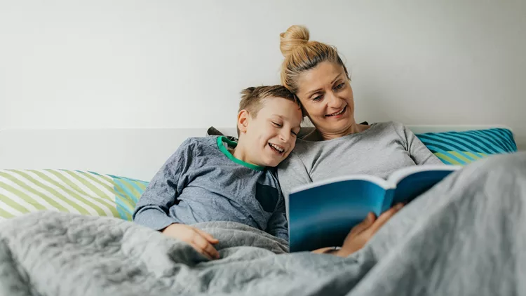 kid reading book