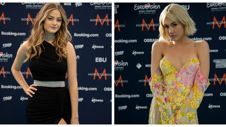 Η Στεφανία και η Έλενα Τσαγκρινού στο Turquoise χαλί της Eurovision