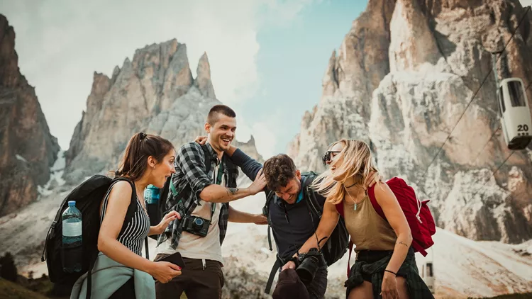 Friends in the Dolomites