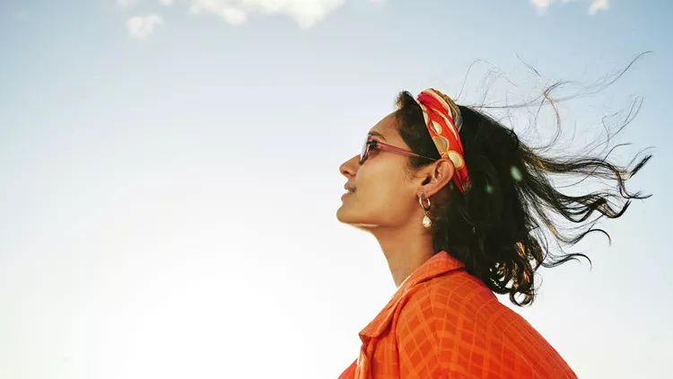 SKY AND WOMAN