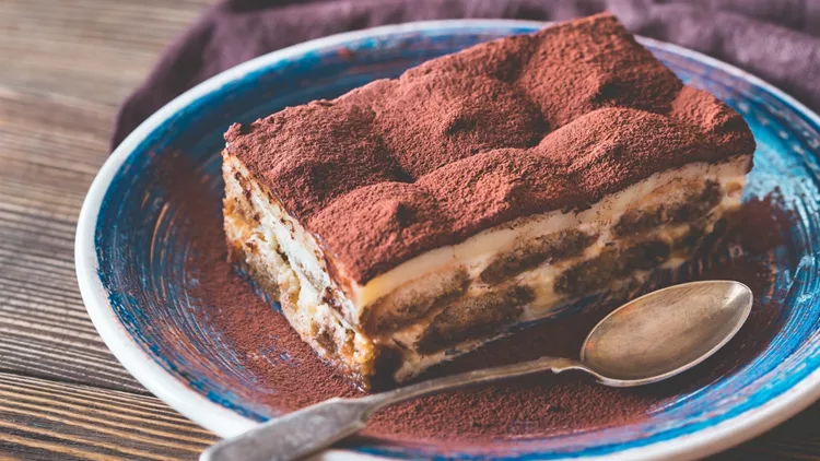 Portion of Tiramisu dessert