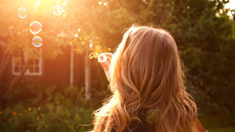 Woman enjoying the sun.