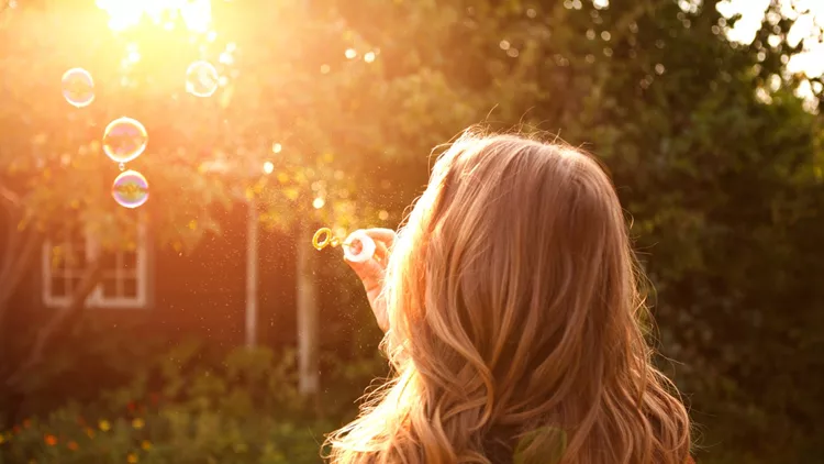 Woman enjoying the sun.