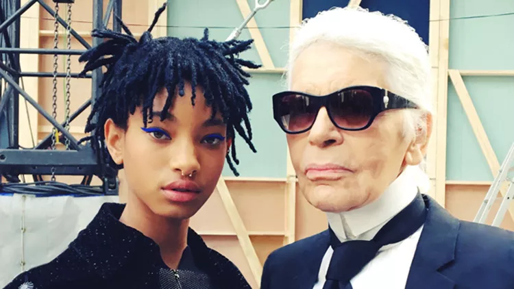 Karl Lagerfeld and Willow Smith